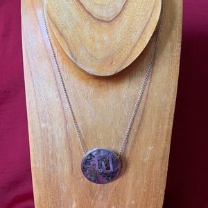 Abalone and sterling silver necklace